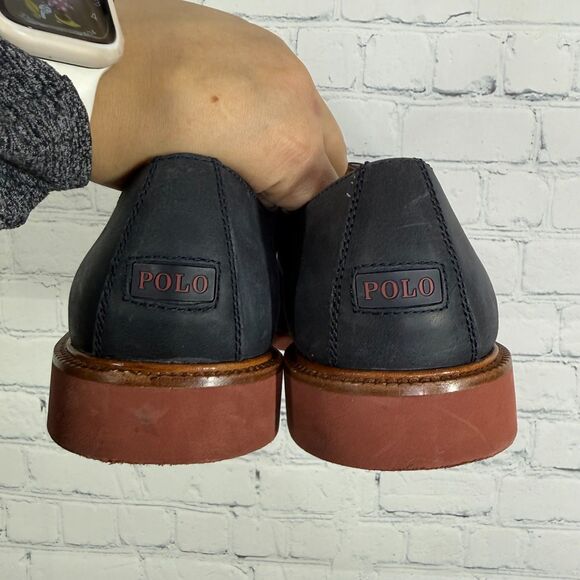 Polo Ralph Lauren Torrington NT Navy Blue Leather Oxford Bucks Size 9 D Shoes main image 11
